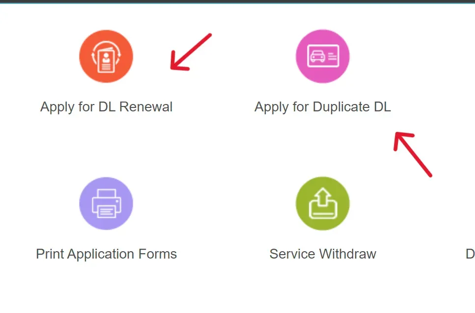 Apply Duplicate DL form Parivahan Sewa Portal