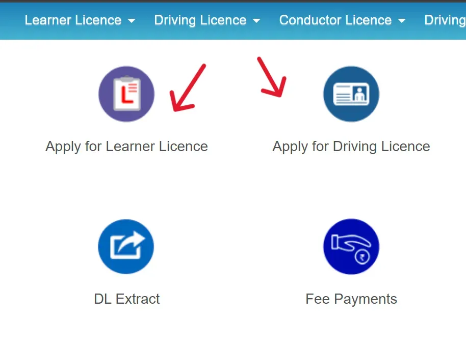 Driving Licence Application on parivahan portal