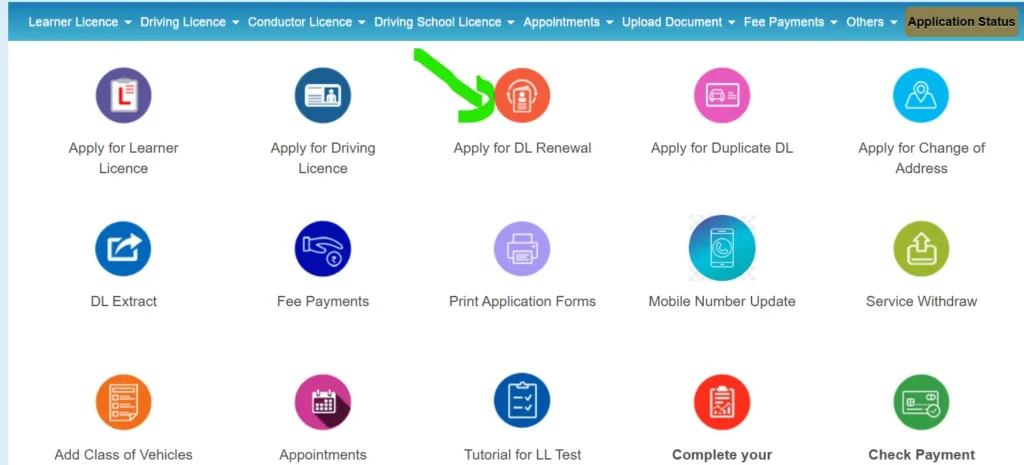Driving Licence (DL) Renewal on Parivahan Sewa Portal